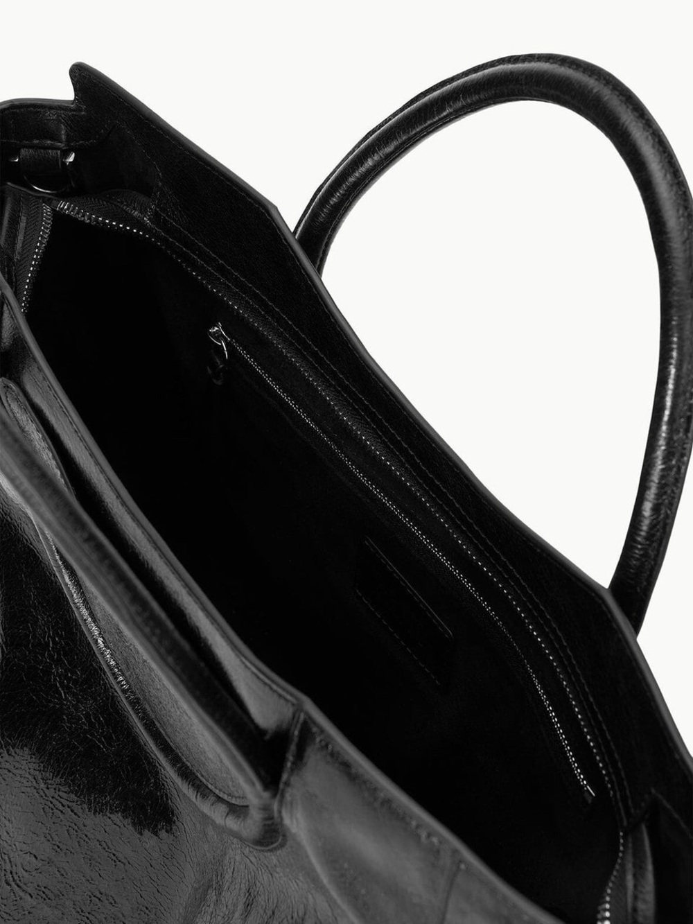 NWT Staud Maude Black Leather Satchel Crossbody Bag - Picture 7 of 16